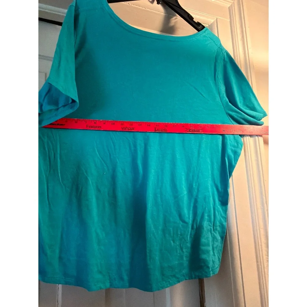Sonoma Goods For Life The Everyday Tee Womens 2X Teal Blue Short Sleeve T-Shirt - Picture 5 of 6